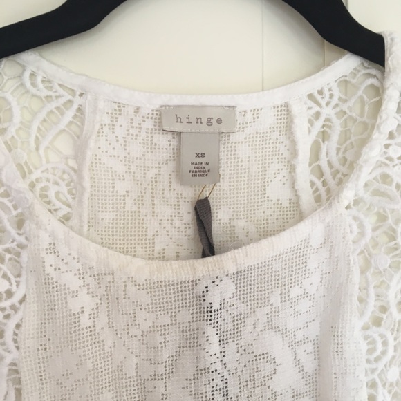NWT Hinge White lace tank size extra small - Picture 3 of 6